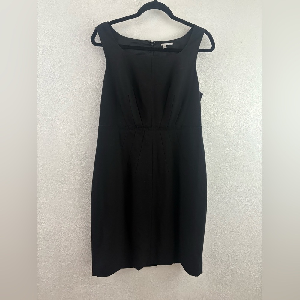 Halogen sleeveless pleaded black dress size 12P